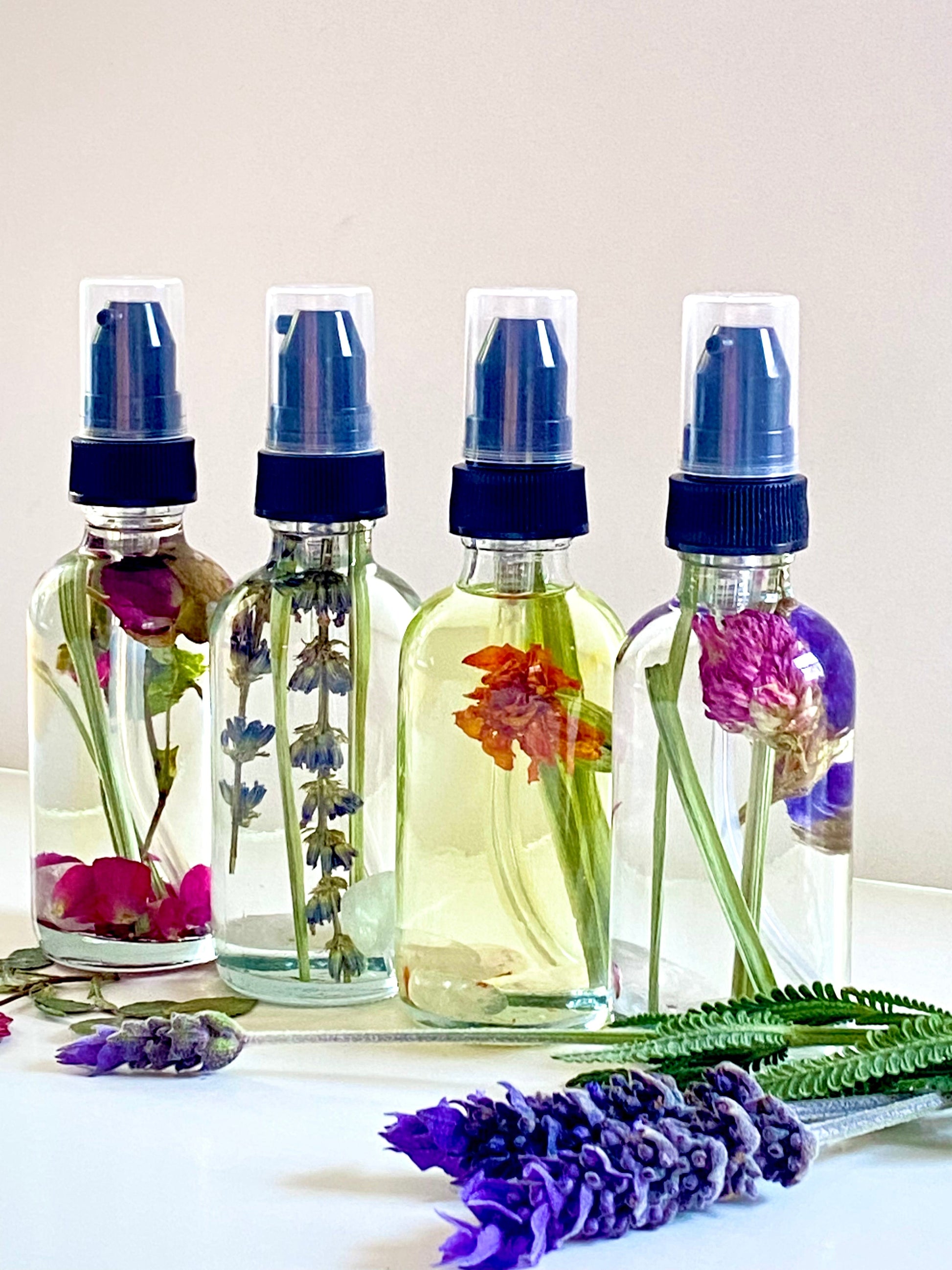 Zemala Natur'el Moisturizers Herbal Body Oils with Rose Quartz Crystals